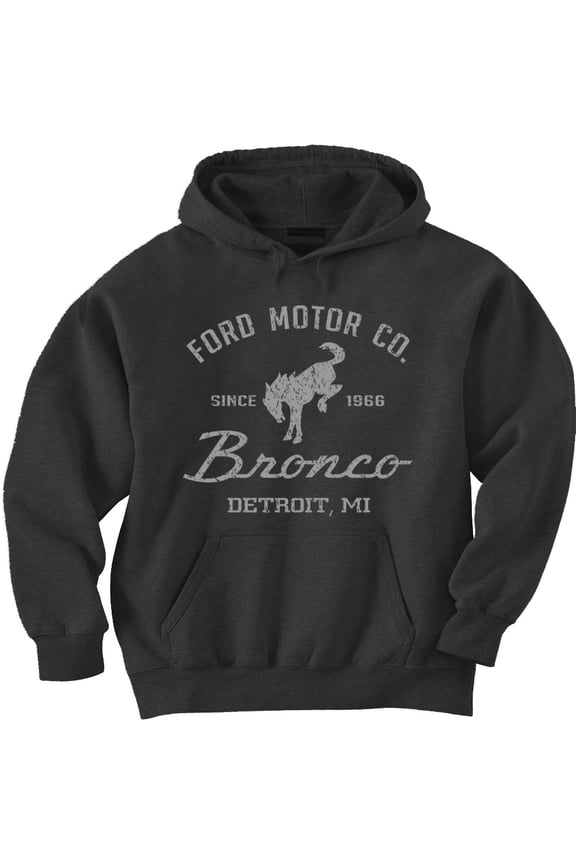 Black Gray Ford Bronco Hoodie Sweatshirt Clothing Accessories Gifts Mens