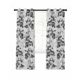 thumbnail image 1 of Black Gray Fruit Blackout Curtains, Light Blocking Print Window Curtains, Vintage Plant Nature Botanical Flower Thermal Insulated Window Drapes for Living Room Kitchen Cafe 2 Panels, 84"W x 63"L, 1 of 9