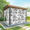 thumbnail image 1 of Black Gray Fruit Outdoor Curtains for Patio Waterproof,Windproof Privacy Curtains with Weighted Bottom,Vintage Plant Nature Botanical Flower Outside Drapes for Picnic Garage Yard 54"x84" 2 Panel, 1 of 8