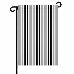 Black Gray Garden Flag 12x18 Inch Stripe Minimalist Vertical Stripes Modern Art Double Sided Small Decorative Garden Flags for Outside, Outdoor Yard Porch Lawn Decoration