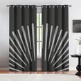 Curated visual reference: Gallery Detail: Black Gray Geometric Stripes Blackout Curtains Retro Bohemian Style