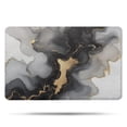 thumbnail image 1 of Black Gray Gold Marble Pattern Bathroom Rugs Mat,Non Slip Microfiber Bathroom Rug,Rubber Backing,Soft Bathroom Mats for Bathroom Floor,Tub and Shower,20x32in(50x80cm), 1 of 5