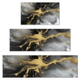 thumbnail image 1 of Black Gray Gold Marble Pattern Kitchen Rugs Sets Of 3,Kitchen Runner Rugs Non Skid Washable,Decorative Kitchen Floor Mats for Kitchen,Sink,Laundry,17"x30"+ 17"x47" + 17"x59", 1 of 6