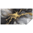 thumbnail image 1 of Black Gray Gold Marble Pattern Rectangle Tablecloth 60"x120",Waterproof Polyester Rectangle Table Cloth, Wipeable Spillproof Polyester Tablecloth for Dining, Camping, Indoor and Outdoor, 1 of 6