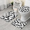 thumbnail image 1 of Black and Gray Halloween Bats Bathroom Rugs Sets 3 Piece,Toilet Cover Set,Absorbent Non Slip Bathroom Mats Sets with U-Shaped Contour Rug Toilet Rug Set, 1 of 5
