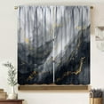 thumbnail image 1 of Black Gray Marble Blackout Curtains,Modern Luxury Black and Gold Abstract Line Texture Art Print Blackout Rod Pocket Window Treatments Drapes for Bedroom Living Room Kitchen 84" W X 84" L, 1 of 6