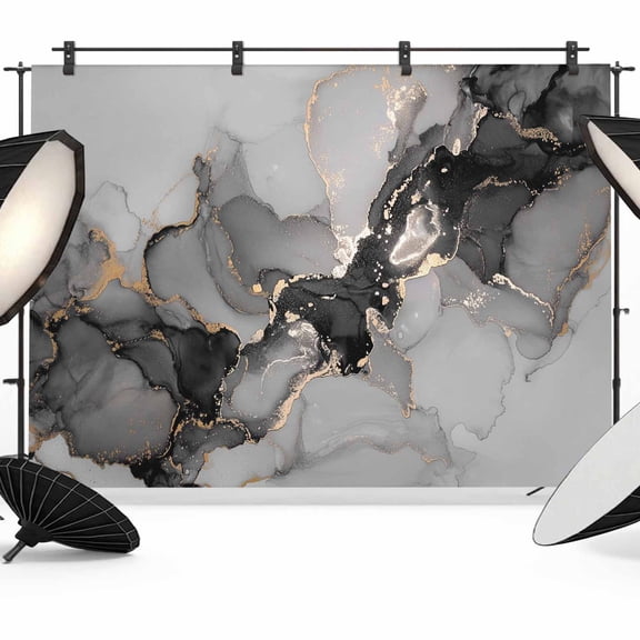 Black Gray Marble Photography Backdrop 7x5FT, Abstract Gradient Modern Photo Backdrops, Background for Photography Studio Photo Studio Background, Back Drop for Photoshoot