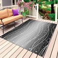 thumbnail image 1 of Black Gray Ombre Outdoor Rug 3x5 Ft, Non Slip Washable Area Rug, Modern Abstract Striped Polka Dots Patio Rugs Carpet Runner, Large Floor Mat for Indoor/Outdoor Deck Porch Camping, 1 of 8