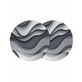 thumbnail image 1 of Black Gray Ombre Round 13 Inch Placemats Set of 2, Modern Abstract Moire Art Geometric HeatResistant Non Slip Place Mats for Dining Table, Wipeable Braided Kitchen Table Mats for Housewarming, 1 of 9