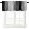 thumbnail image 1 of Black Gray Ombre Valances for Windows Farmhouse Kitchen Curtains Valances Rod Pocket Valance Curtains for Kitchen Windows Vintage Country Wooden Window Valances for Bathroom Bedroom 42"x12", 1 of 6
