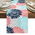 Black Gray Red Tea Sunflower Cotton Linen Table Runner Abstract ...