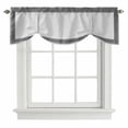 thumbnail image 1 of Black Gray Retro Greek Key Tie Up Valance Curtains for Windows, Kitchen Curtains Window Treatments, Greece Ancient Rustic Geometric Short Window Shades Valances for Bedroom Bathroom Cafe 42"x18", 1 of 8