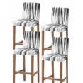 thumbnail image 1 of Black Gray White Bar Stool Covers Set of 4, Vintage Rustic Abstract Ombre Aesthetic Stretch Washable Bar Chair Covers with Backs, Removable Pub Counter Height Chair Cover for Kitchen Dining Room Cafe, 1 of 7