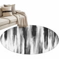 thumbnail image 1 of Black Gray White Round Area Rug 4 FT, Non Slip Indoor Outdoor Rug, Vintage Rustic Abstract Ombre Aesthetic Washable Soft Circular Carpet Non-Shedding Floor Mat for Coffee Table Nursery Foyer Balcony, 1 of 9