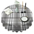 thumbnail image 1 of Black Gray and White Checkered Pattern Round Tablecloth 60"x60",Wrinkle Wipeable Table Cloth for Kitchen Dining Room Picnic Patio Party, 1 of 6