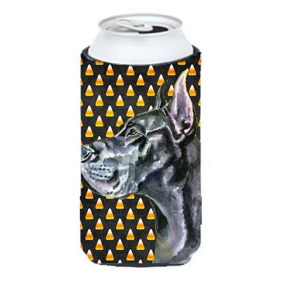 Black Great Dane Candy Corn Halloween Tall Boy Hugger