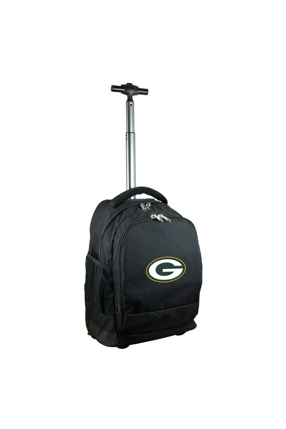 Black Green Bay Packers 19'' Premium Wheeled Backpack