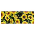 thumbnail image 1 of Black Green Leaf Sunflower Pattern Kitchen Rug Mat,Kitchen Runner Rugs Non Skid Washable,Decorative Kitchen Floor Mats for Kitchen,Sink,Laundry,17"X47", 1 of 5