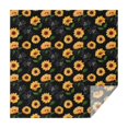 thumbnail image 1 of Black Green Leaf Sunflower Pattern Square Tablecloth,Waterproof Square Table Cover,Wipeable Spillproof Washable Table Cover for Home Kitchen Party Decor 60"x60"(152x152cm), 1 of 6