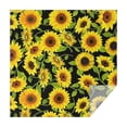 thumbnail image 1 of Black Green Leaf Sunflower Pattern Square Tablecloth,Waterproof Square Table Cover,Wipeable Spillproof Washable Table Cover for Home Kitchen Party Decor 42"X42"(107x107cm), 1 of 6