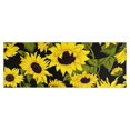 thumbnail image 1 of Black Green Stem Sunflower Pattern Kitchen Rug Mat,Kitchen Runner Rugs Non Skid Washable,Decorative Kitchen Floor Mats for Kitchen,Sink,Laundry,17"X47", 1 of 5