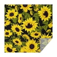thumbnail image 1 of Black Green Stem Sunflower Pattern Square Tablecloth,Waterproof Square Table Cover,Wipeable Spillproof Washable Table Cover for Home Kitchen Party Decor 42"X42"(107x107cm), 1 of 6