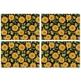 thumbnail image 1 of Black Green Stem Sunflower Pattern Summer Placemats Table Placemats Set Of 4-Linen Kitchen Washable Placemats Table Mats 11.8"x17.7" Non-Slip Heat Resistant, 1 of 6