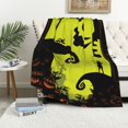 Black Green The Nightmare Before Christmas Blanket for Couch Bed Throw