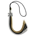 thumbnail image 1 of Endea Graduation Black/Grey/Antique Gold Graduation Tassel with Silver Date Drop, 1 of 2