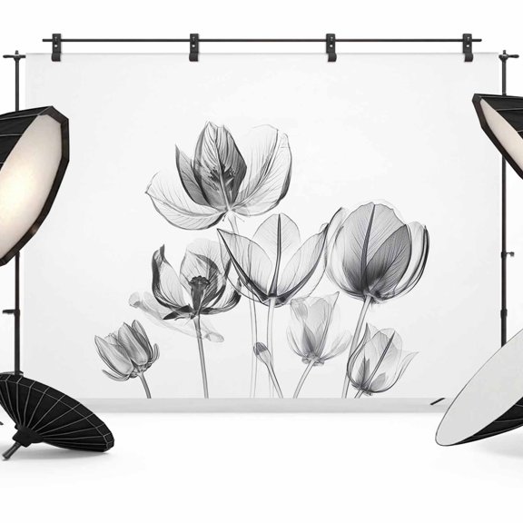 Black Grey Backdrop for Photography, Modern Abstract Art Geometric Photo Backdrop Portrait Background Party Banner Photo Backgrounds for Studio Booth Props, 8x6ft