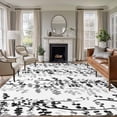 thumbnail image 1 of Black Grey Botanical Area Rugs 5'x7', Washable Small Throw Rugs for Laundry Room Playroom, Spring Floral Summer Farmhouse Indoor Outdoor Rug Non-Slip Low Pile Carpet Runner Reversible Floor Mats, 1 of 8