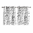 thumbnail image 1 of Black Grey Botanical Kitchen Curtains Window Panels, Spring Floral Summer Farmhouse Insulated Window Treatment Curtain, Grommet Curtains for Bedroom/Living Room/Bathroom, 2 Piece 42"Wx54"L, 1 of 8