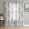 thumbnail image 1 of Black Grey Botanical Sheer Curtains 72 Inch Length 2 Panels Set, Spring Floral Summer Farmhouse Voile Window Treatment Rod Pocket Curtains Sheers Drapes for Bedroom/Living Room/Kitchen 52"x72"x2, 1 of 7