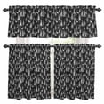 thumbnail image 1 of Black Grey Christmas Kitchen Curtains Sets for Windows 36 Inch Length, Xmas Tree Elk Christmas Rod Pocket Window Treatments Tier Curtains and Valances Set for Bedroom/Bathroom, 1 of 8