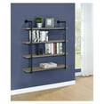 Black and Grey Driftwood 4tier Wall Shelf 4 + Black+Grey + Gray