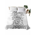 thumbnail image 1 of Black Grey Eucalyptus Leaves Flat Sheet Only Twin Size, Soft Breathable Bed Top Sheets for Mattress, Spring Summer Botanical Floral Luxury Bedding Flat Sheets for Home Hotel Bedroom Bed Protection, 1 of 9