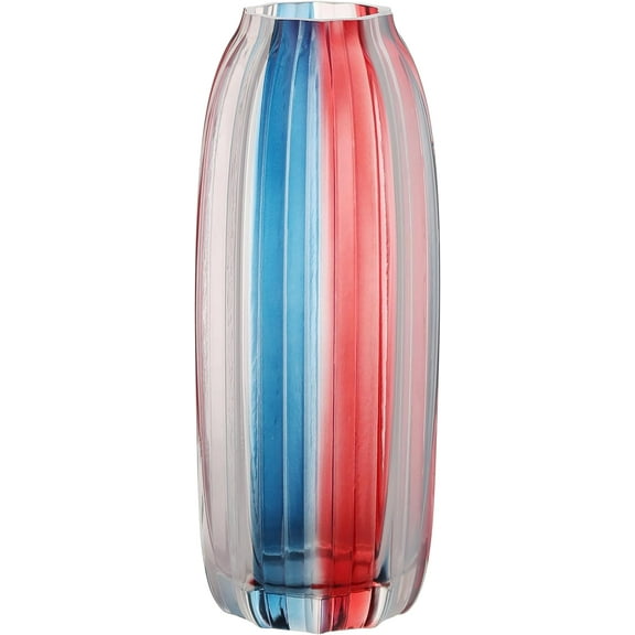 Black Grey Glass Vase for Flowers,Dark Grey Bud Tall Glass Vases,H-8.0" Simple Striped Design for Home Floor Decor,Farmhouse Decor, Centerpiece Coffee Table Decorations