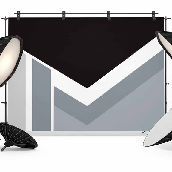 Black Grey Lines Photography Backdrop 7x5FT, Geometric Abstract Black White Grey Texture Photo Backdrops, Background for Photography Studio Photo Studio Background, Back Drop for Photoshoot