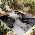 thumbnail image 1 of Black Grey Marble Outdoor Rug for Patio/Deck/Porch, Non-Slip Large Area Rug 3 x 5 Ft, Modern Gradient Abstract Aesthetic Indoor Outdoor Rugs Washable Area Rugs, Reversible Camping Rug Carpet Runner, 1 of 8
