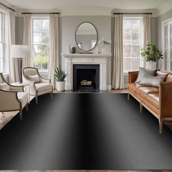 Black Grey Ombre 5'x7' Area Rugs Modern Gradient Solid Color Abstract Rustic Washable Area Rugs Non-Slip Indoor Floor Mats Carpet for Living Room Bedroom Dining Room