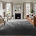 thumbnail image 1 of Black Grey Ombre Area Rugs 6'x9', Washable Small Throw Rugs for Kitchen Dining room, Coastal Beach Modern Abstract Art Indoor Outdoor Rug Non-Slip Low Pile Carpet Runner Reversible Floor Mats, 1 of 8