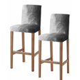 thumbnail image 1 of Black Grey Ombre Bar Stool Covers Set of 2, Coastal Beach Modern Abstract Art Stretch Washable Bar Chair Covers with Backs, Removable Pub Counter Height Chair Cover for Kitchen Dining Room Cafe, 1 of 7