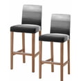 thumbnail image 1 of Black Grey Ombre Bar Stool Covers Set of 2, Modern Abstract Art Texture Stretch Washable Bar Chair Covers with Backs, Removable Pub Counter Height Chair Cover for Kitchen Dining Room Cafe, 1 of 7