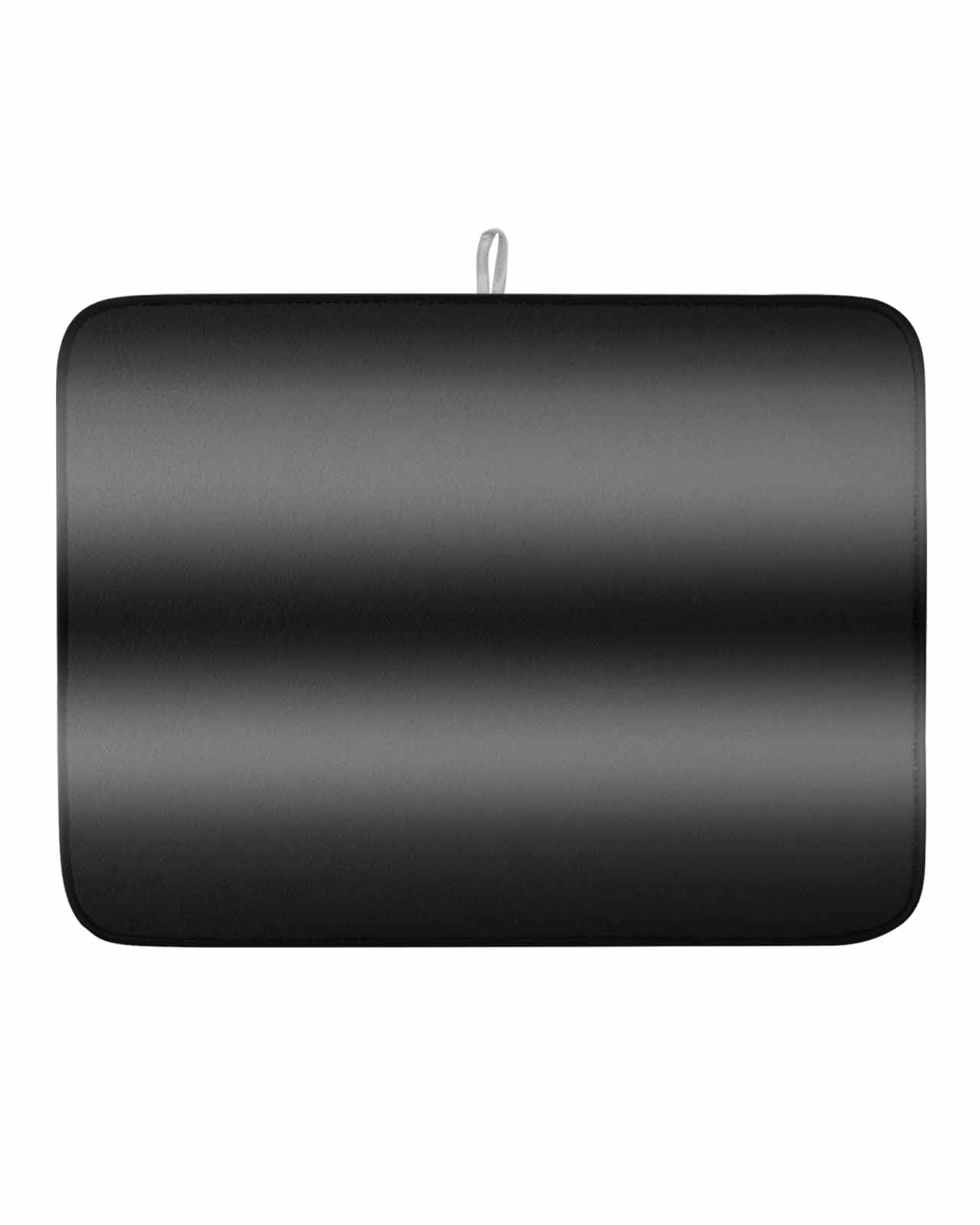 Black Grey Ombre Dish Drying Mat 18x24 inch Modern Gradient Solid Color ...