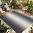 thumbnail image 1 of Black Grey Ombre Outdoor Rug for Patio/Deck/Porch, Non-Slip Large Area Rug 4 x 6 Ft, Contemporary Abstract Gradient Indoor Outdoor Rugs Washable Area Rugs, Reversible Camping Rug Carpet Runner, 1 of 8