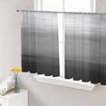 thumbnail image 1 of Black Grey Ombre Sheer Curtains 54 Inch Length 2 Panels Set, Modern Abstract Art Texture Voile Window Treatment Rod Pocket Short Kitchen Curtains Drapes for Bedroom 52"x54"x2, 1 of 7
