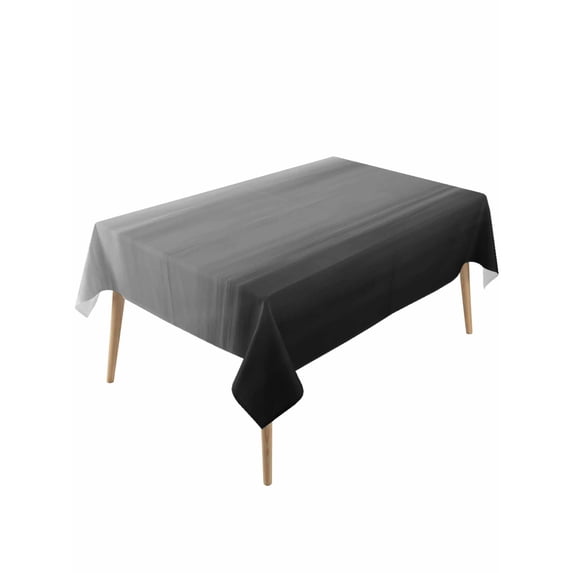 Black Grey Ombre Table Cloth, Waterproof Tablecloth for Rectangle Tables, Modern Abstract Art Texture Reusable Washable Fabric Table Cover for Restaurant Kitchen Dining Tables 54"x108"
