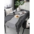 thumbnail image 1 of Black Grey Ombre Tablecloth Rectangle Table Cloths 54x108, Waterproof Tablecloth Outdoor Table Cloth, Modern Geometric Abstract Moire Art Washable Table Cover for Kitchen Dinning Party, 1 of 8