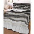 thumbnail image 1 of Black Grey Ombre Twin Size Down Alternative Comforter, Lightweight Comforter Quilt Bedding Set with Pillow Shams Modern Moire Abstract Art Luxury All Seasons Bed Comforter Duvet Insert 68"x86", 1 of 7