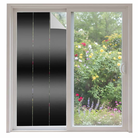 Black Grey Ombre Window Privacy Film, Modern Gradient Solid Color ...